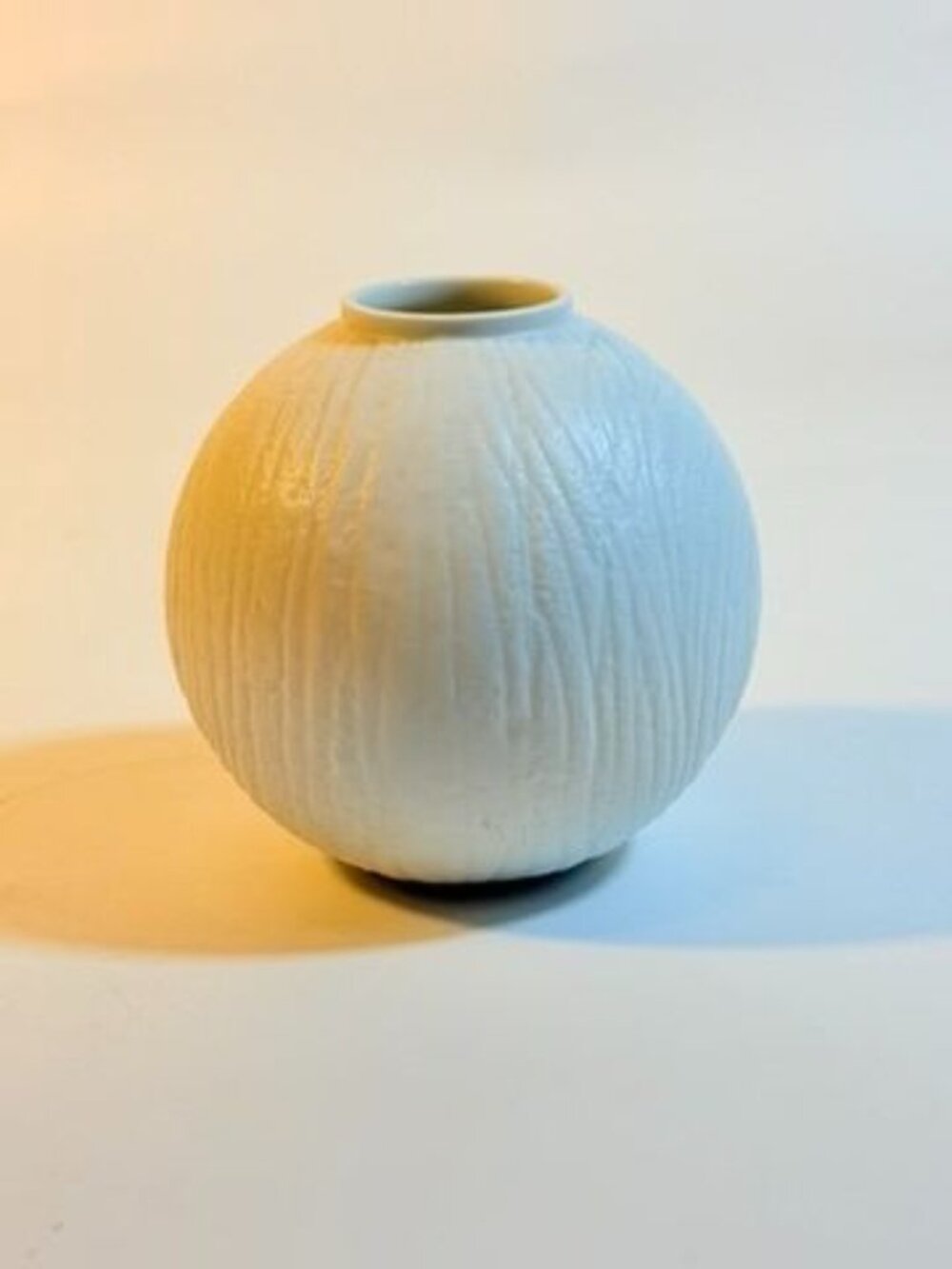 Vase Rosenthal Studio Line Martin Freyer Op Art Modernist Matte white bisque por - Picture 10 of 16